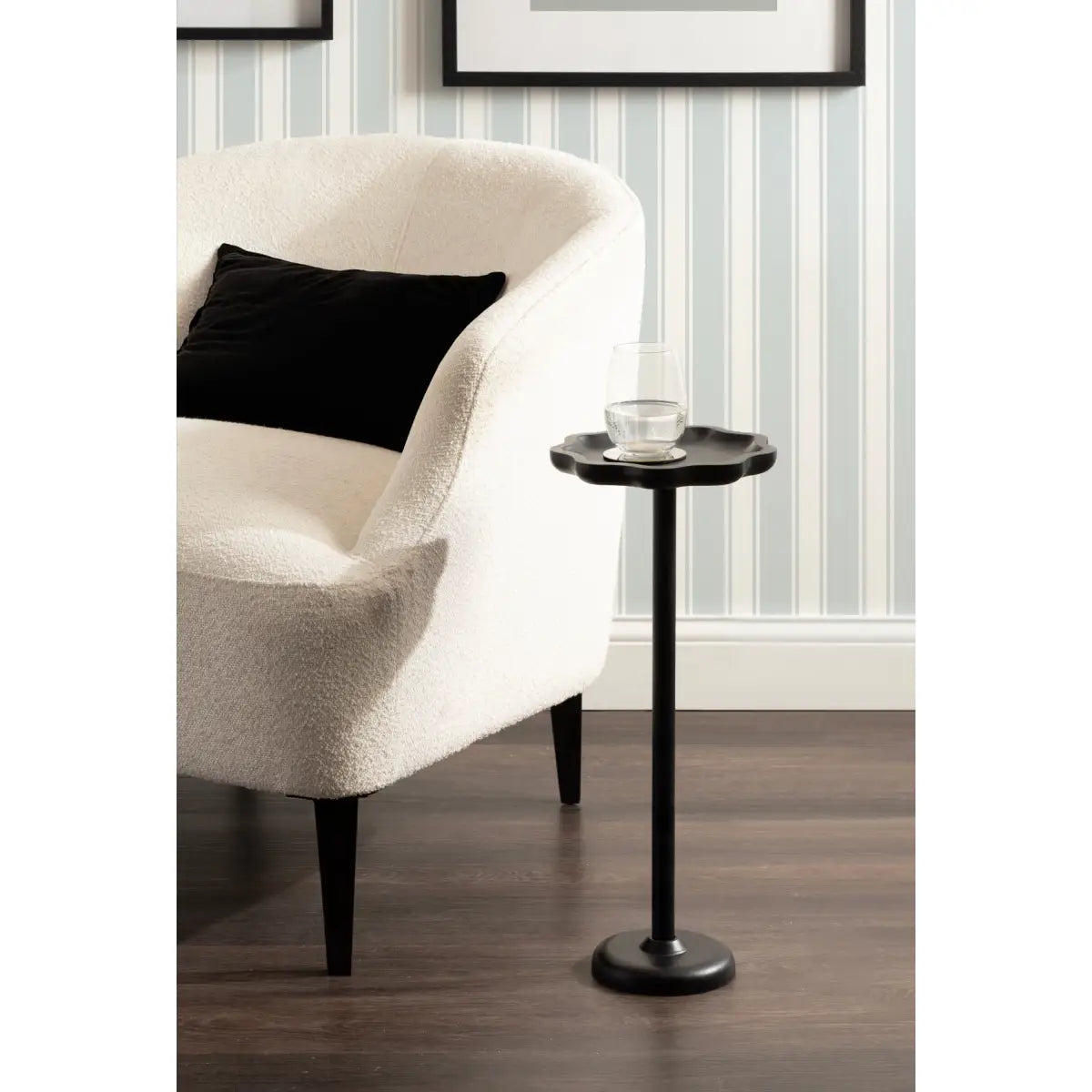 Alezar Scallop Wood Cocktail Table or Plant Stand - kateandlaurel