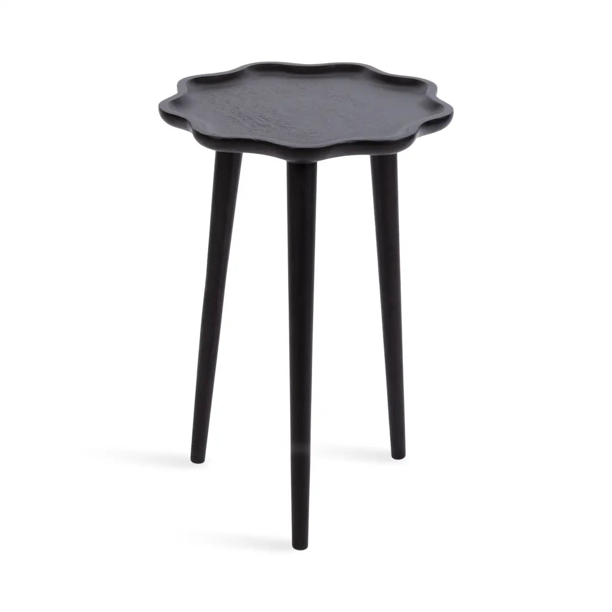 Alezar Scallop Wood Side Table - kateandlaurel