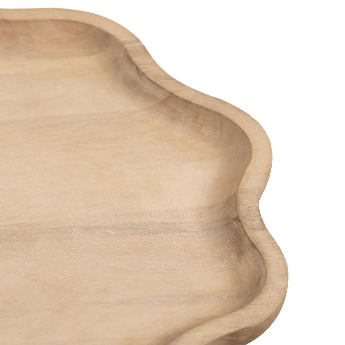 Alezar Scallop Wood Side Table - kateandlaurel