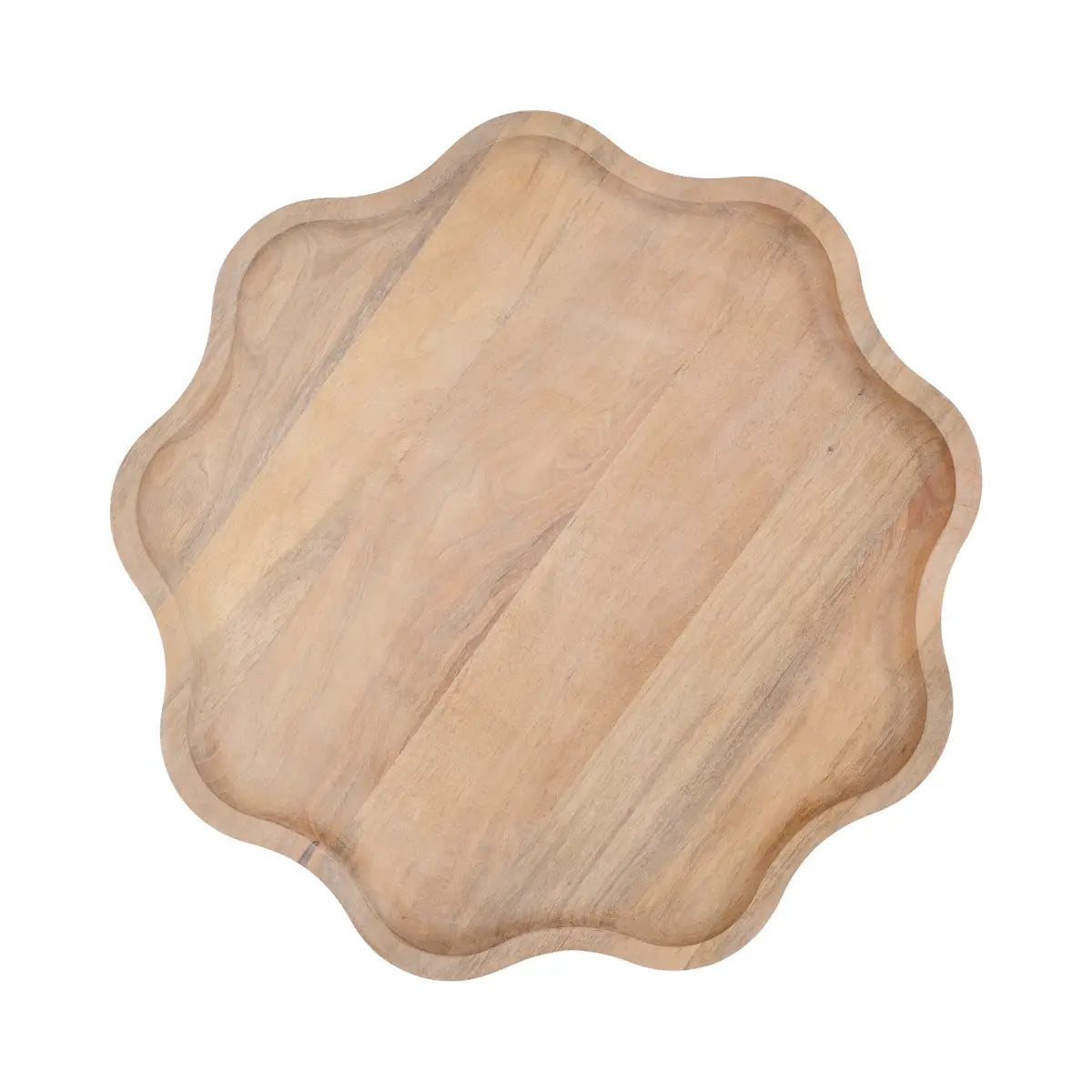 Alezar Scallop Wood Side Table - kateandlaurel