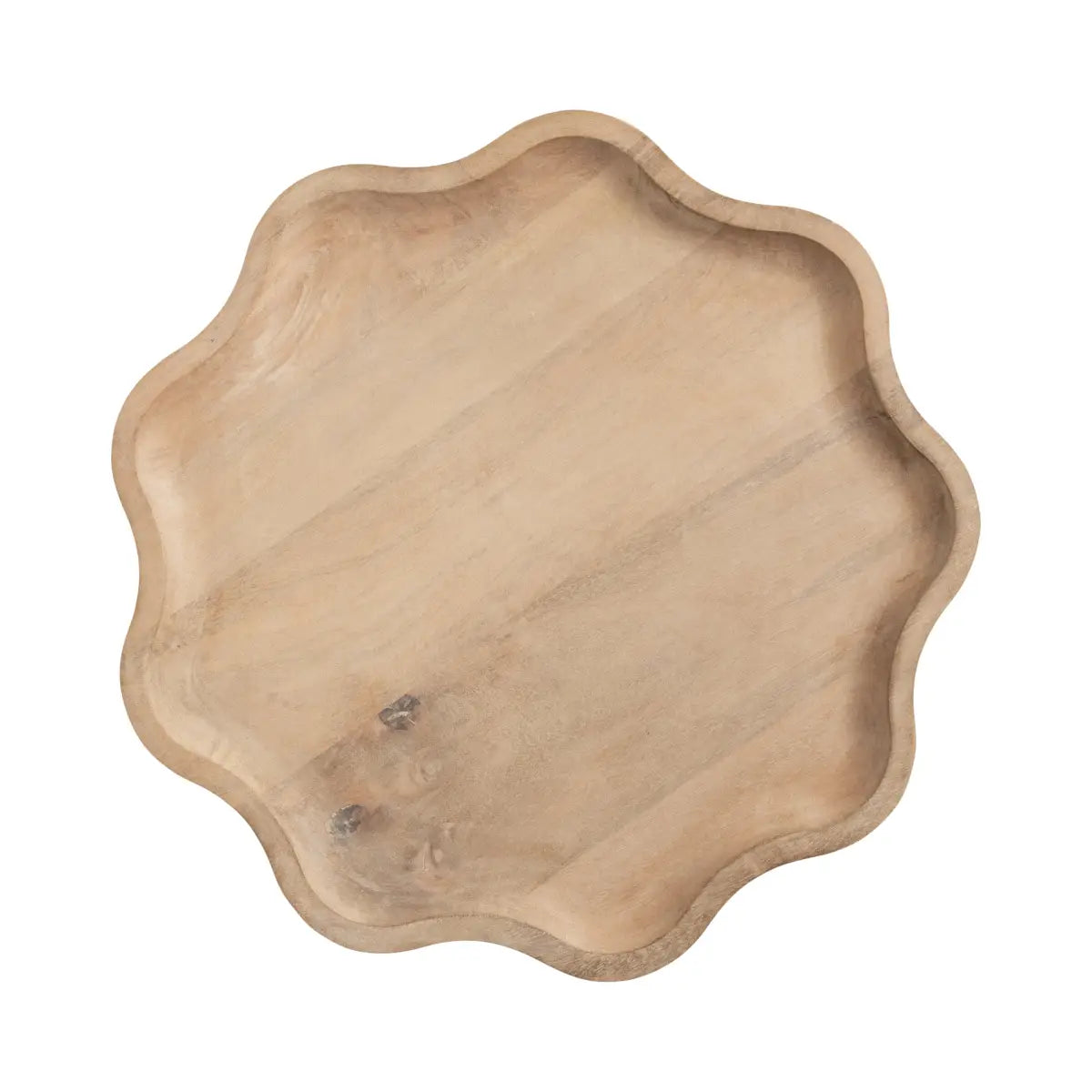 Alezar Scallop Wood Side Table - kateandlaurel