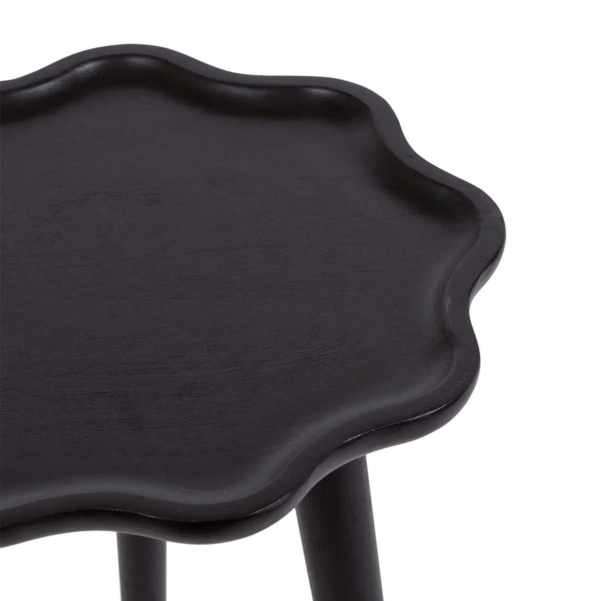 Alezar Scallop Wood Side Table - kateandlaurel