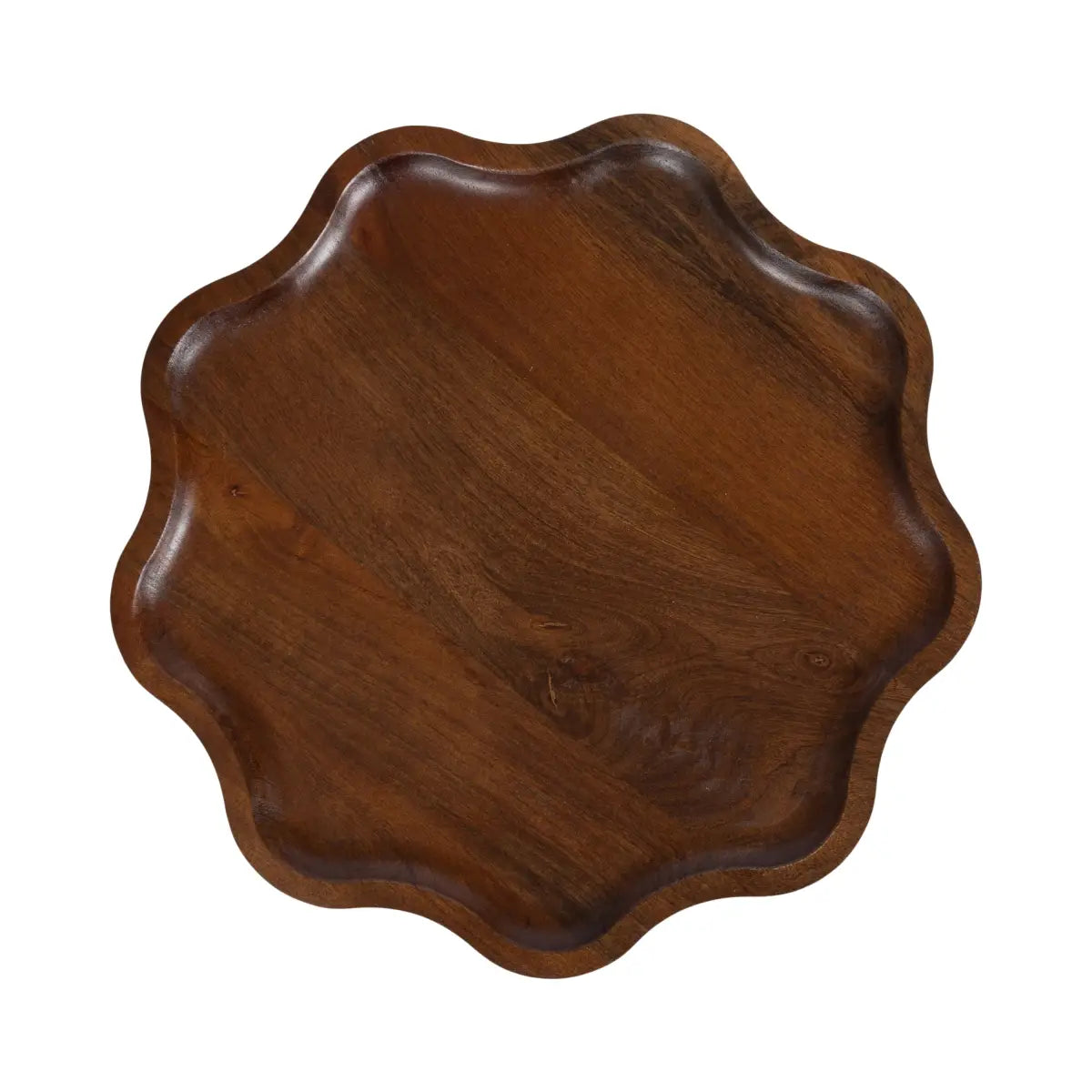 Alezar Scallop Wood Side Table - kateandlaurel
