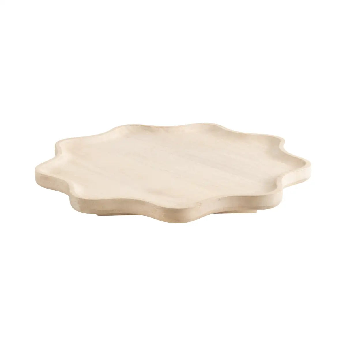 Alezar Wood Lazy Susan Tray - White - kateandlaurel