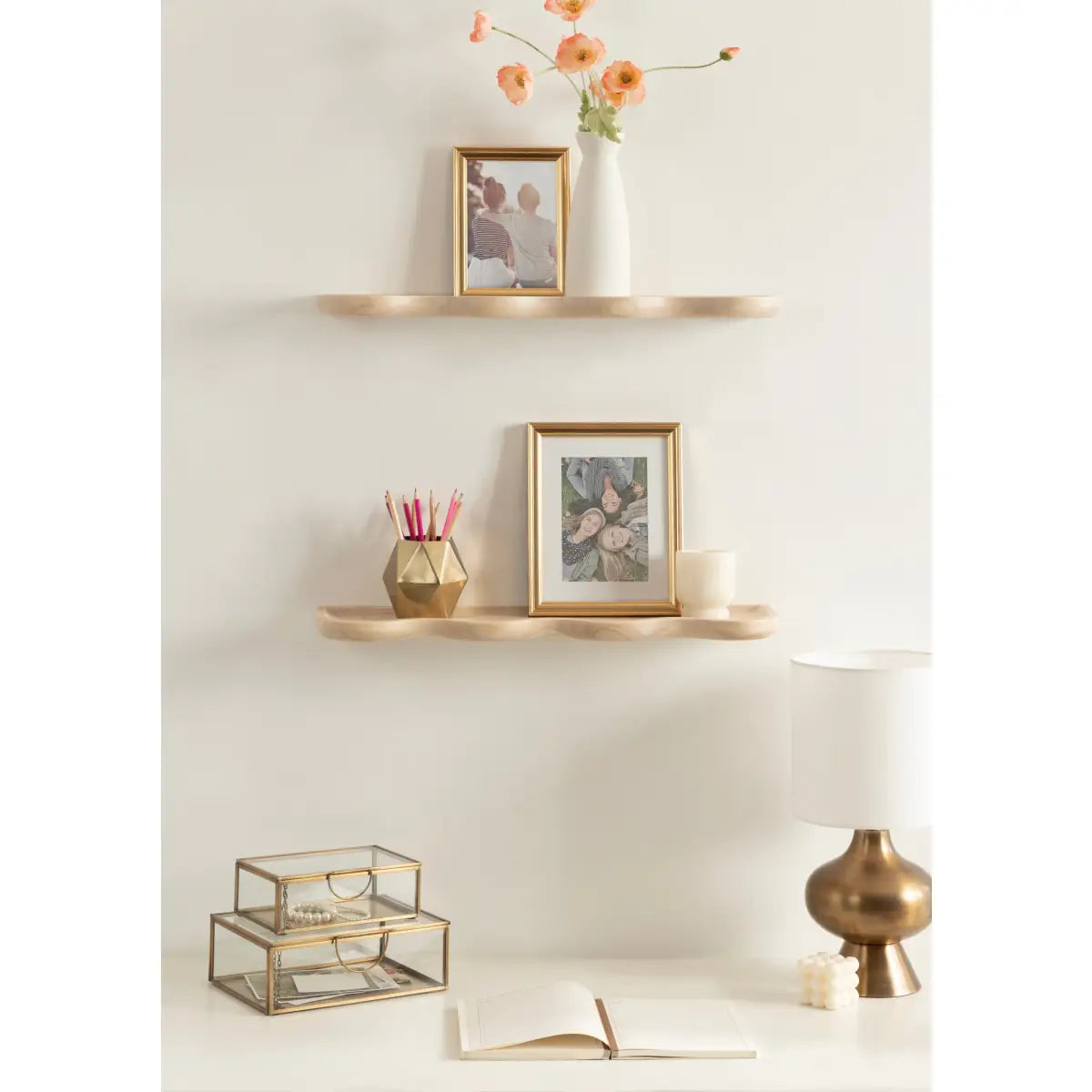 Alezar Wood Shelf - Set of 2 - kateandlaurel