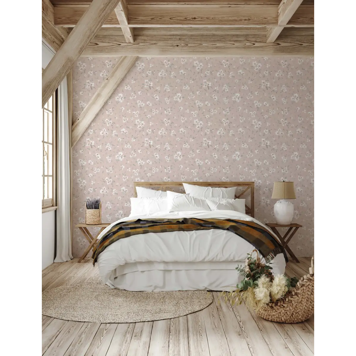 Alina Wallpaper - Soft Floral - by Melissa Johnson Design - Loomwell Home Goods