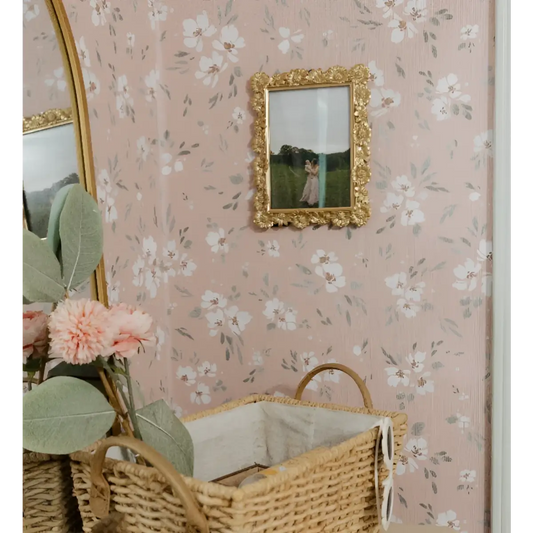 Alina Wallpaper - Soft Floral - by Melissa Johnson Design - Loomwell Home Goods