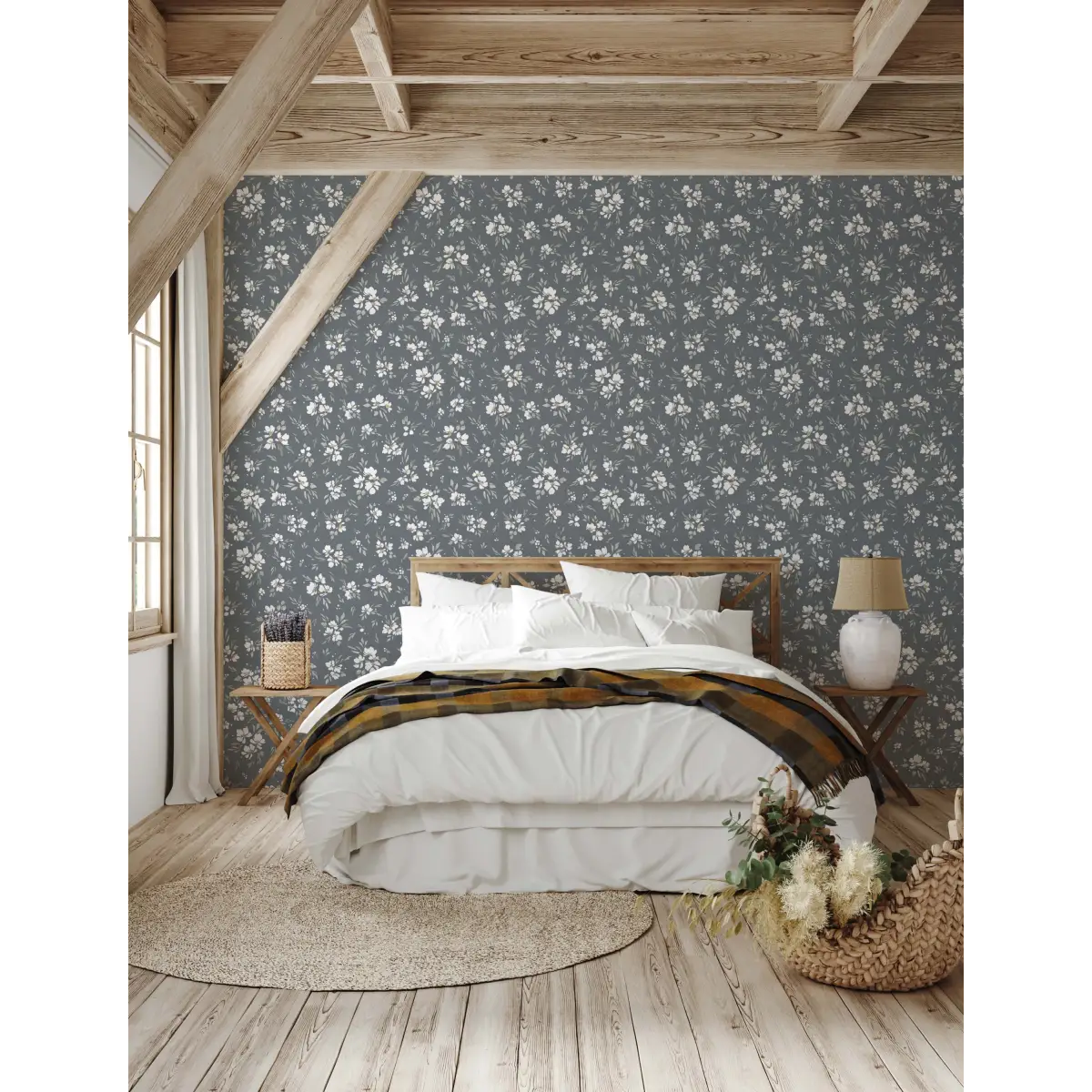 Alina Wallpaper - Soft Floral - by Melissa Johnson Design - Loomwell Home Goods