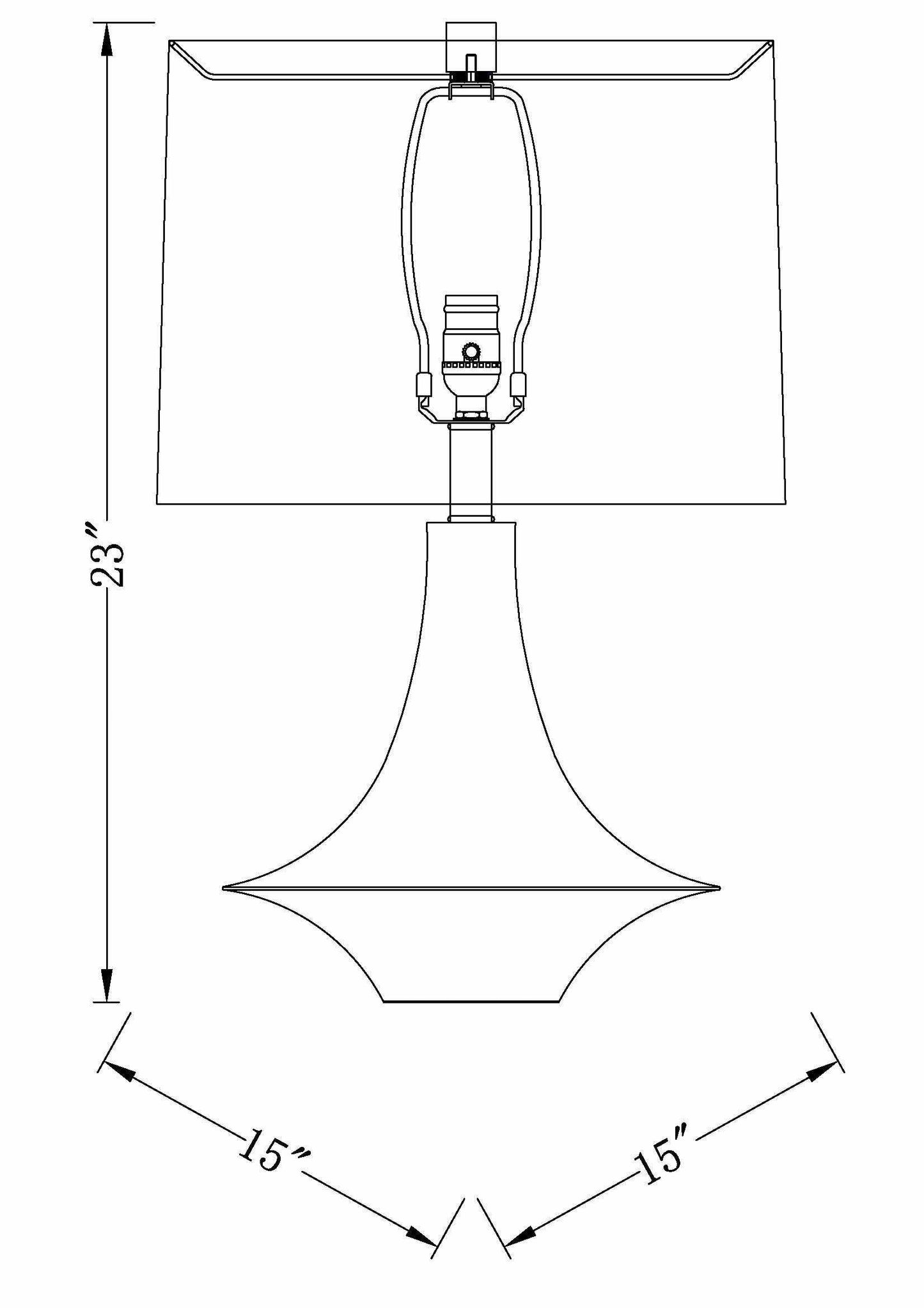 Lámpara de mesa contemporánea de metal negro Almedia