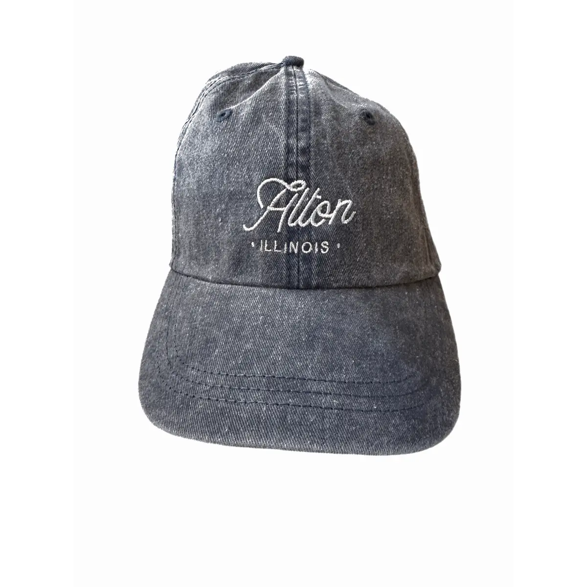Alton Illinois Script Baseball Hat - Deep Blue - Ruff House Print Shop