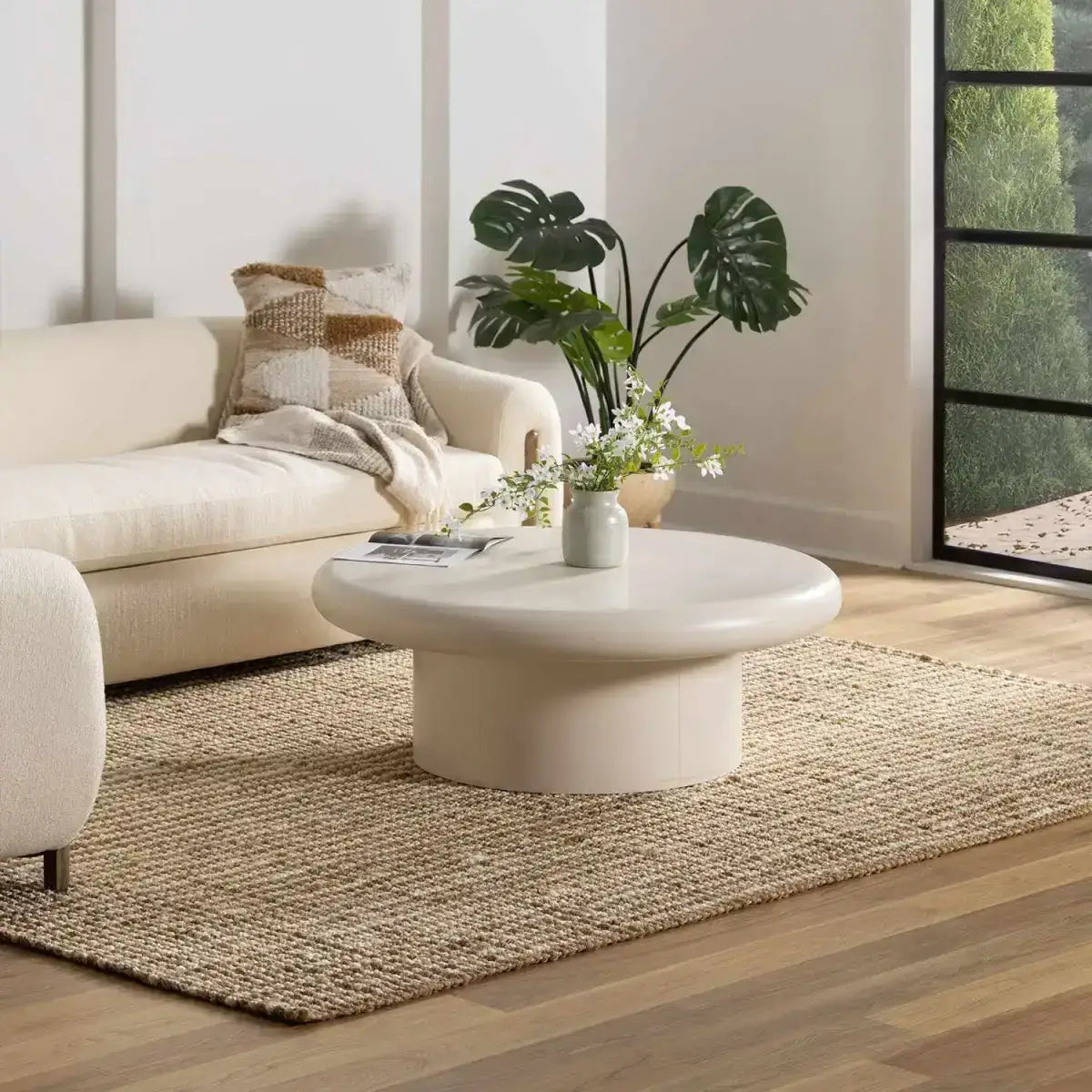 Ambel White Jute Rug - 7’6’’ x 9’6’’ Rectangle - Boutique Rugs