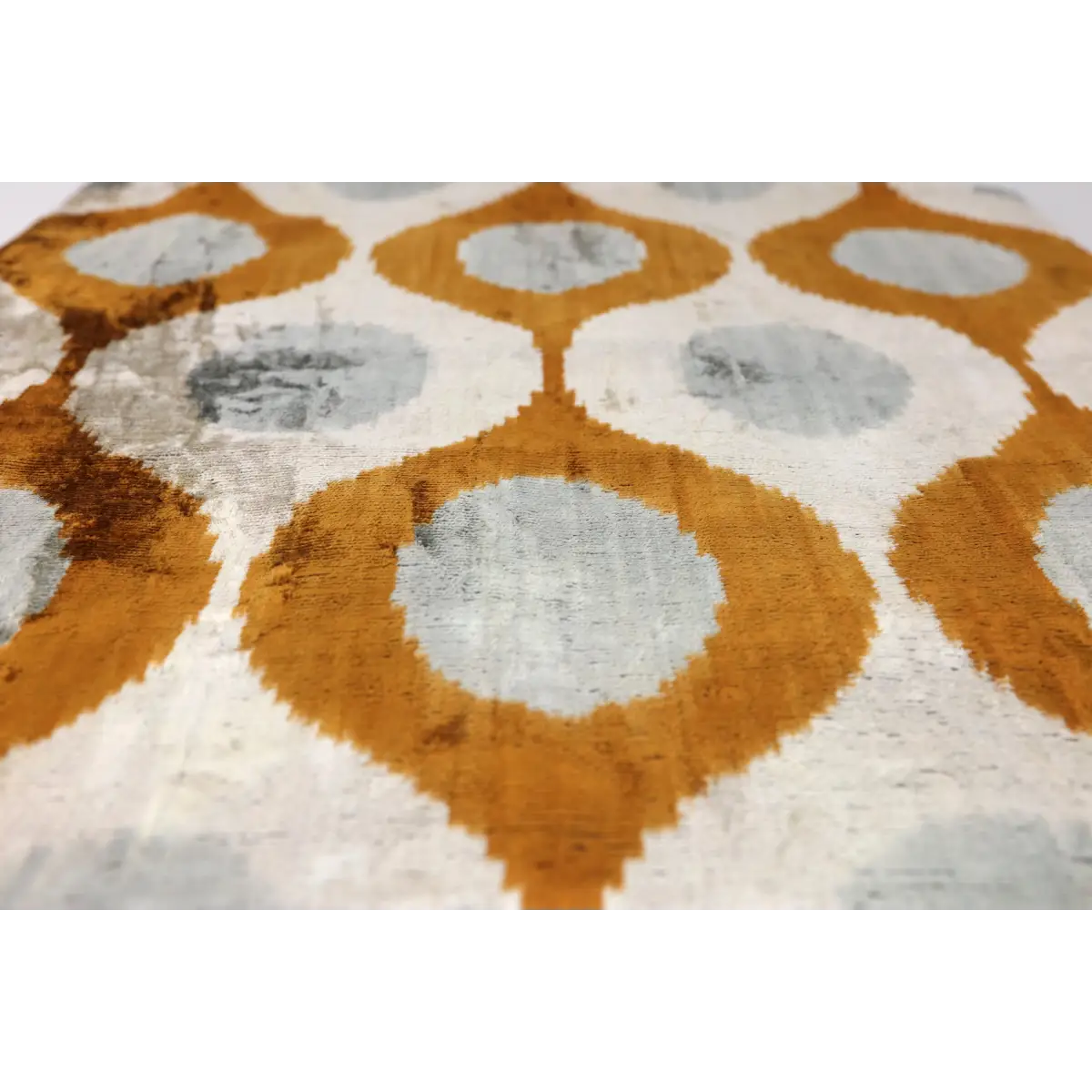 Amber Gray Silk Velvet Pillow – 16x16 Handmade Luxury Geometric Cushion - Canvello