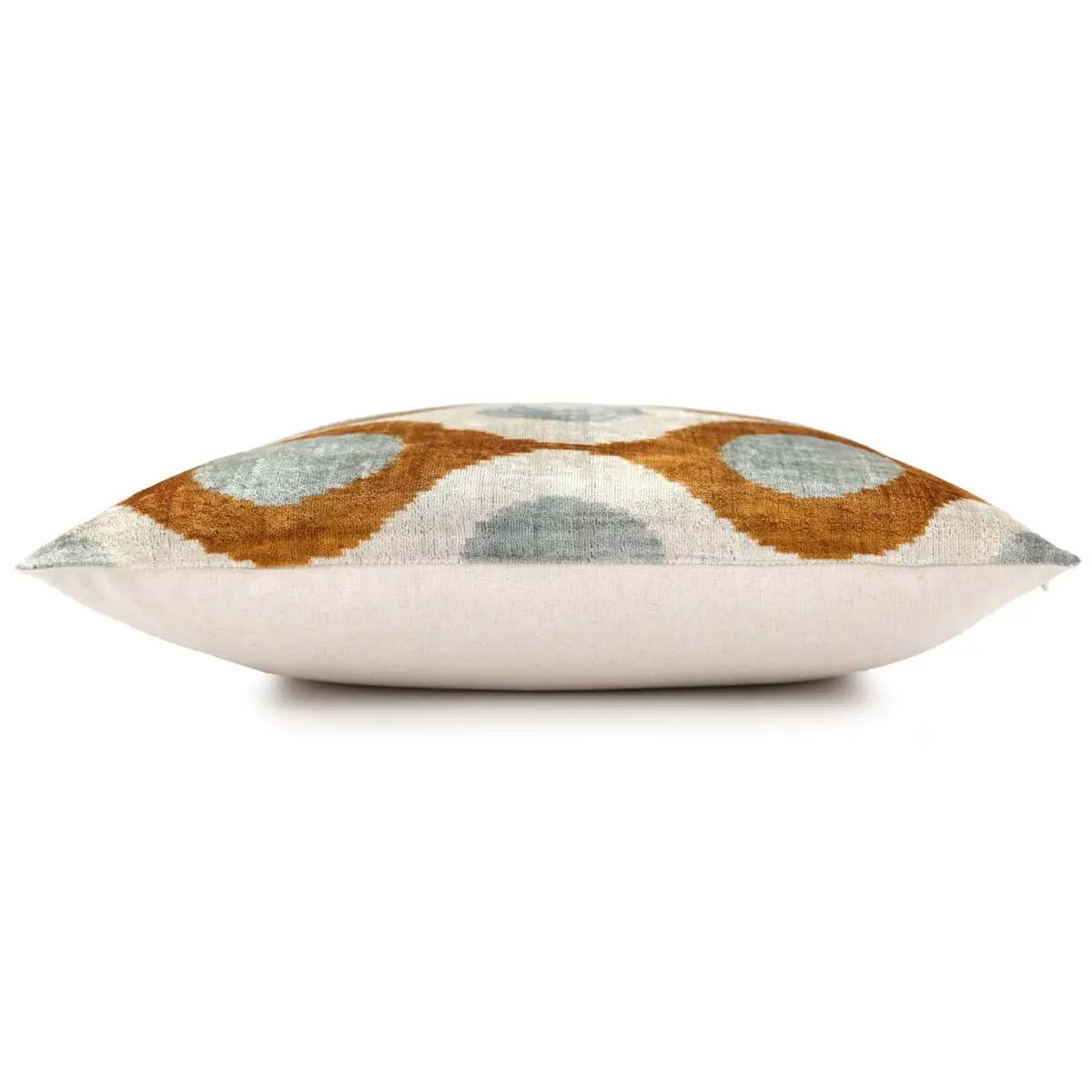 Amber Gray Silk Velvet Pillow – 16x16 Handmade Luxury Geometric Cushion - Canvello