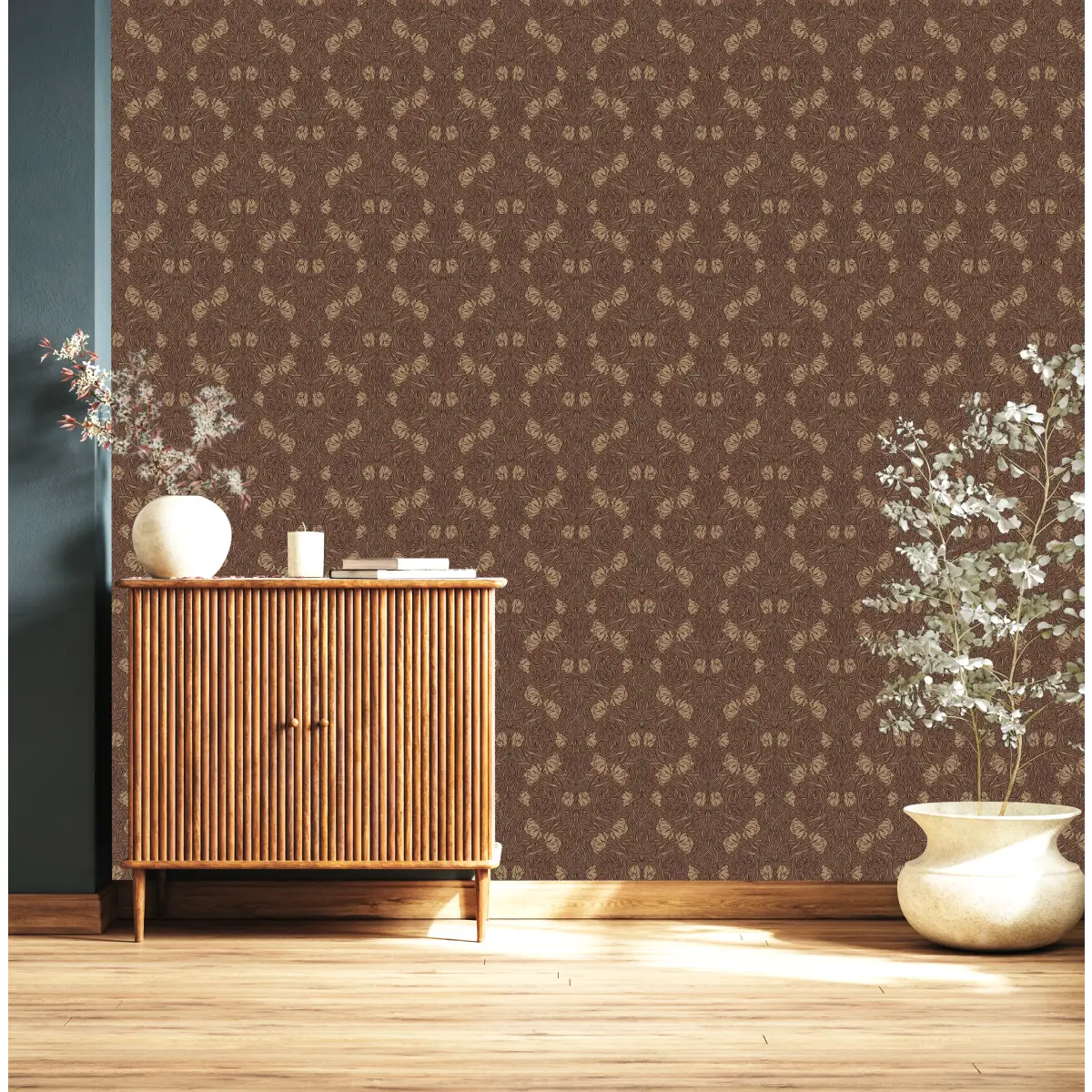 Amberly Wallpaper - Traditional Floral - by Aubrey Fairchild - Loomwell Home Goods