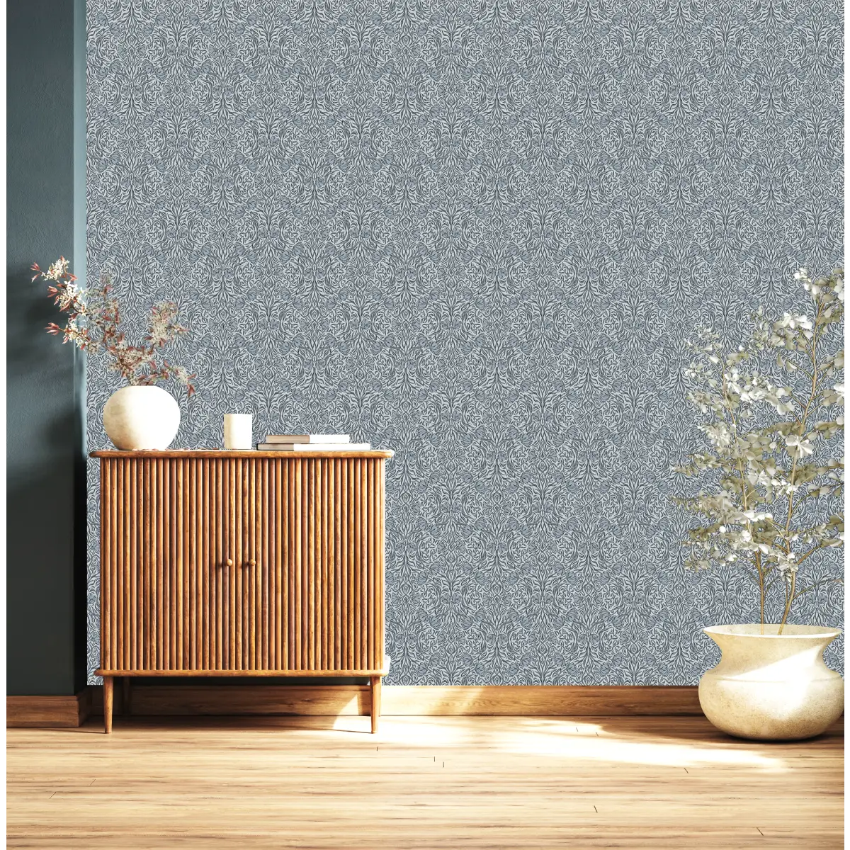 Amberly Wallpaper - Traditional Floral - by Aubrey Fairchild - Loomwell Home Goods