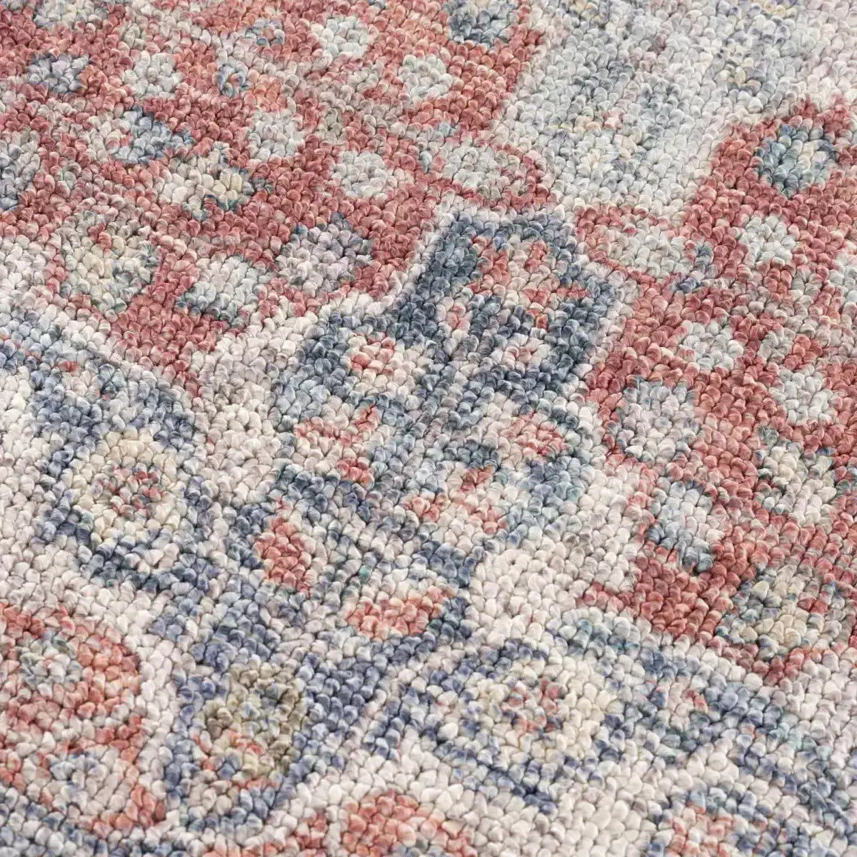 Ambre Distressed Red Washable Rug - 2’7’’ x 4’ Rectangle - Boutique Rugs