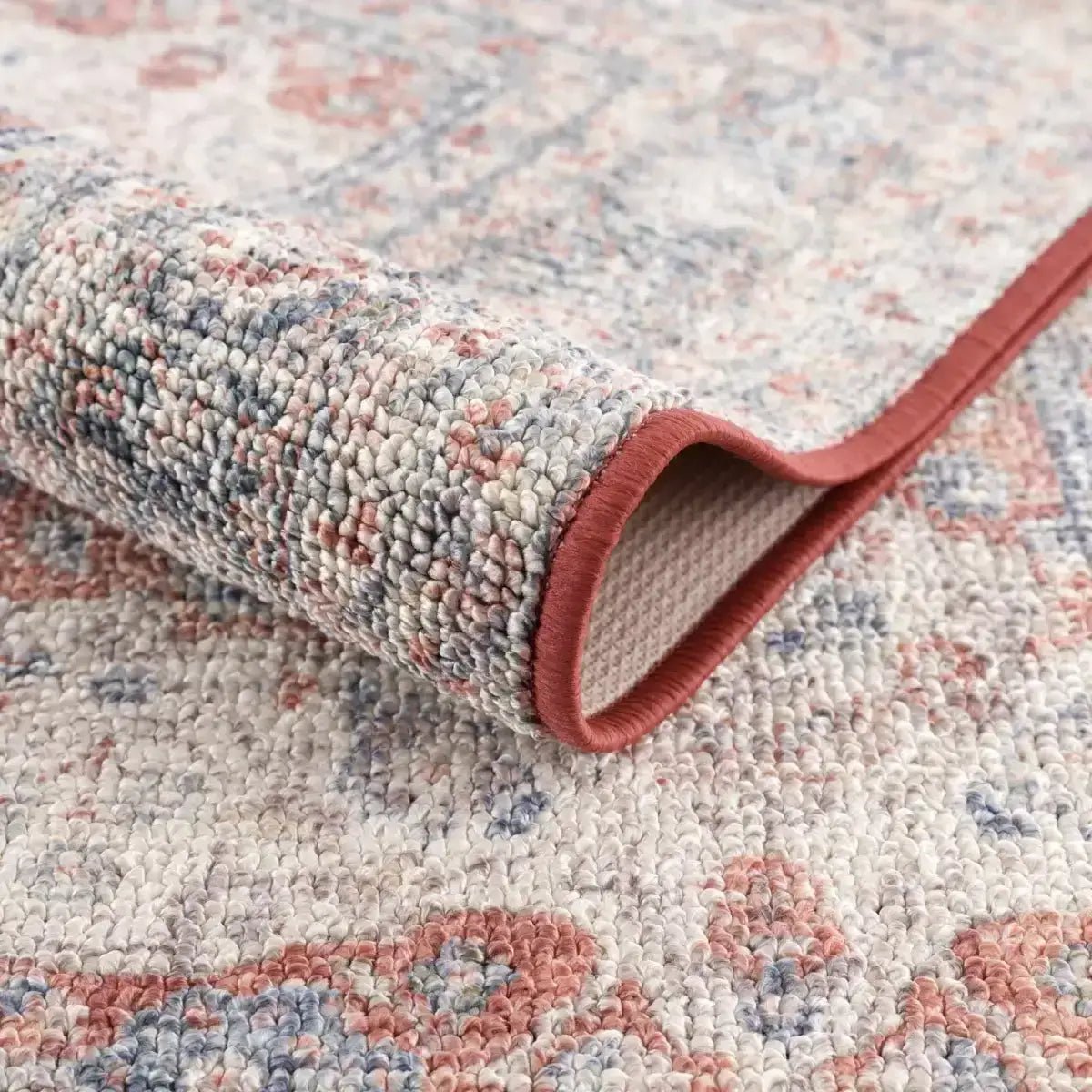 Ambre Distressed Red Washable Rug - Boutique Rugs