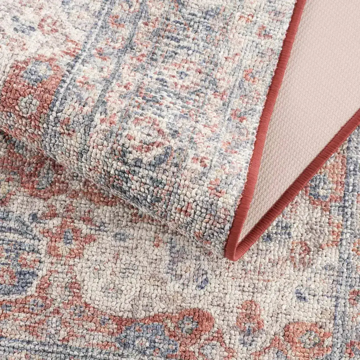 Ambre Distressed Red Washable Rug - Boutique Rugs