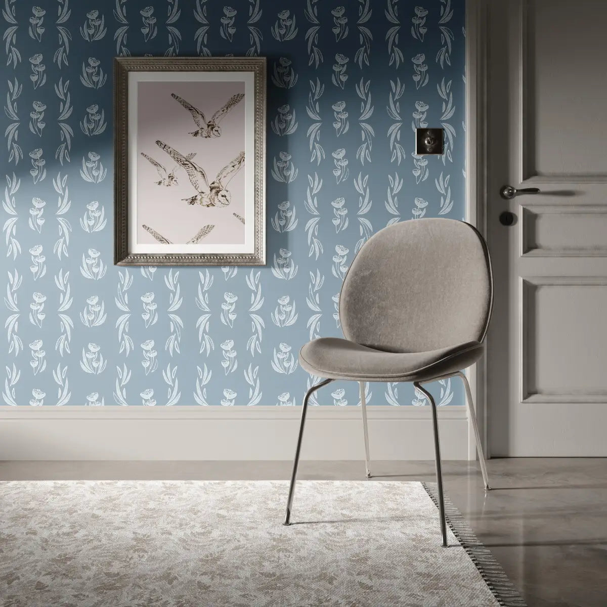 Ambrose Wallpaper - Buttercup Sketches - by Melissa Johnson Design - Loomwell Home Goods