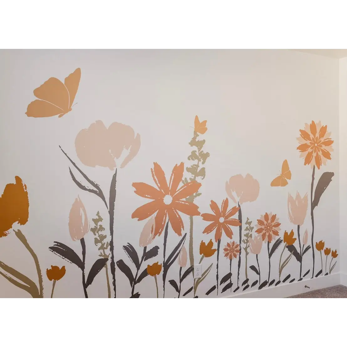 Amelia Wallpaper Mural - Flowers for Kids - by Hufton Studio - Loomwell Home Goods
