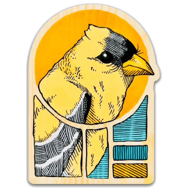 American Goldfinch Vinyl Sticker - Dear Darlington
