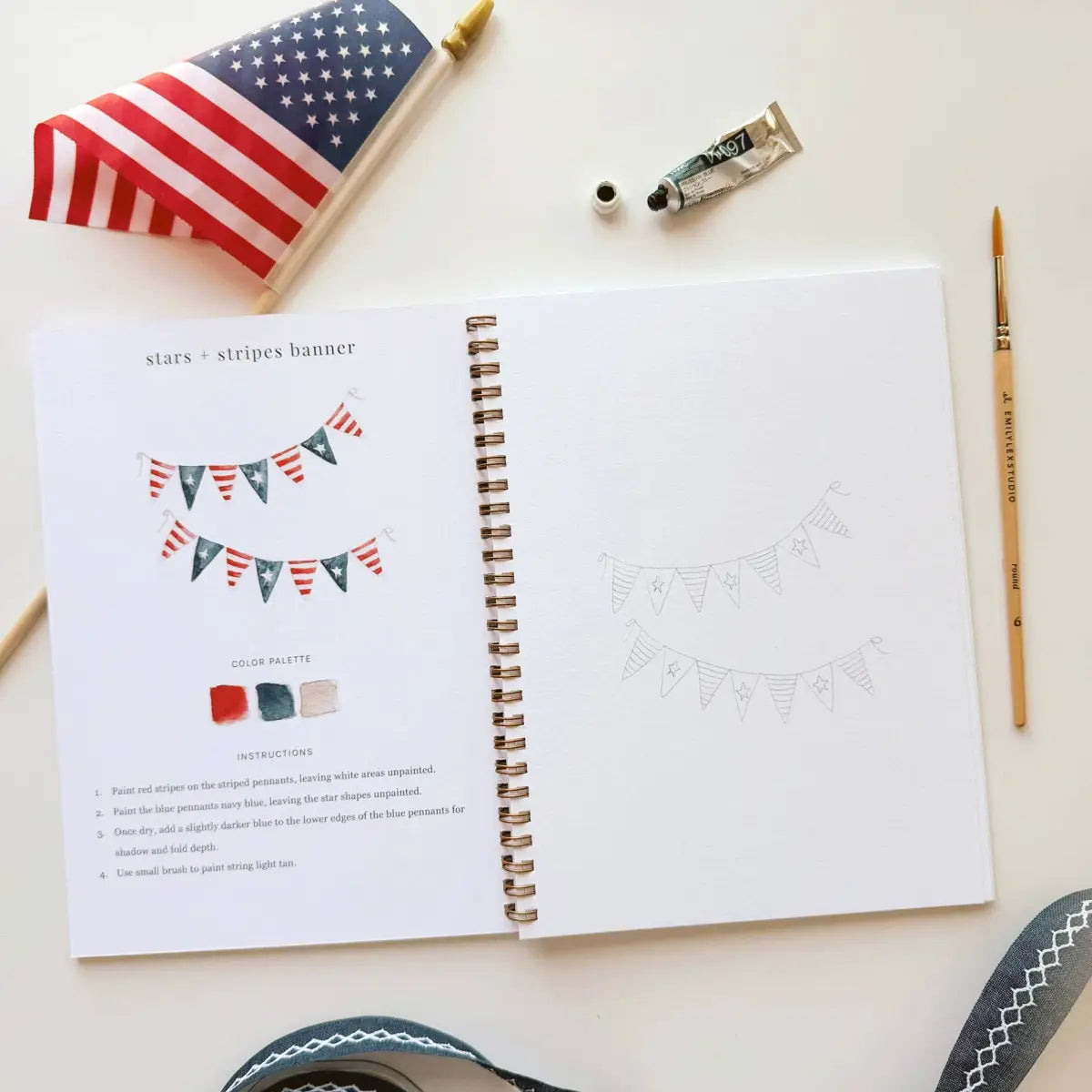 Watercolor Workbook - Americana - Emily Lex - emily lex studio