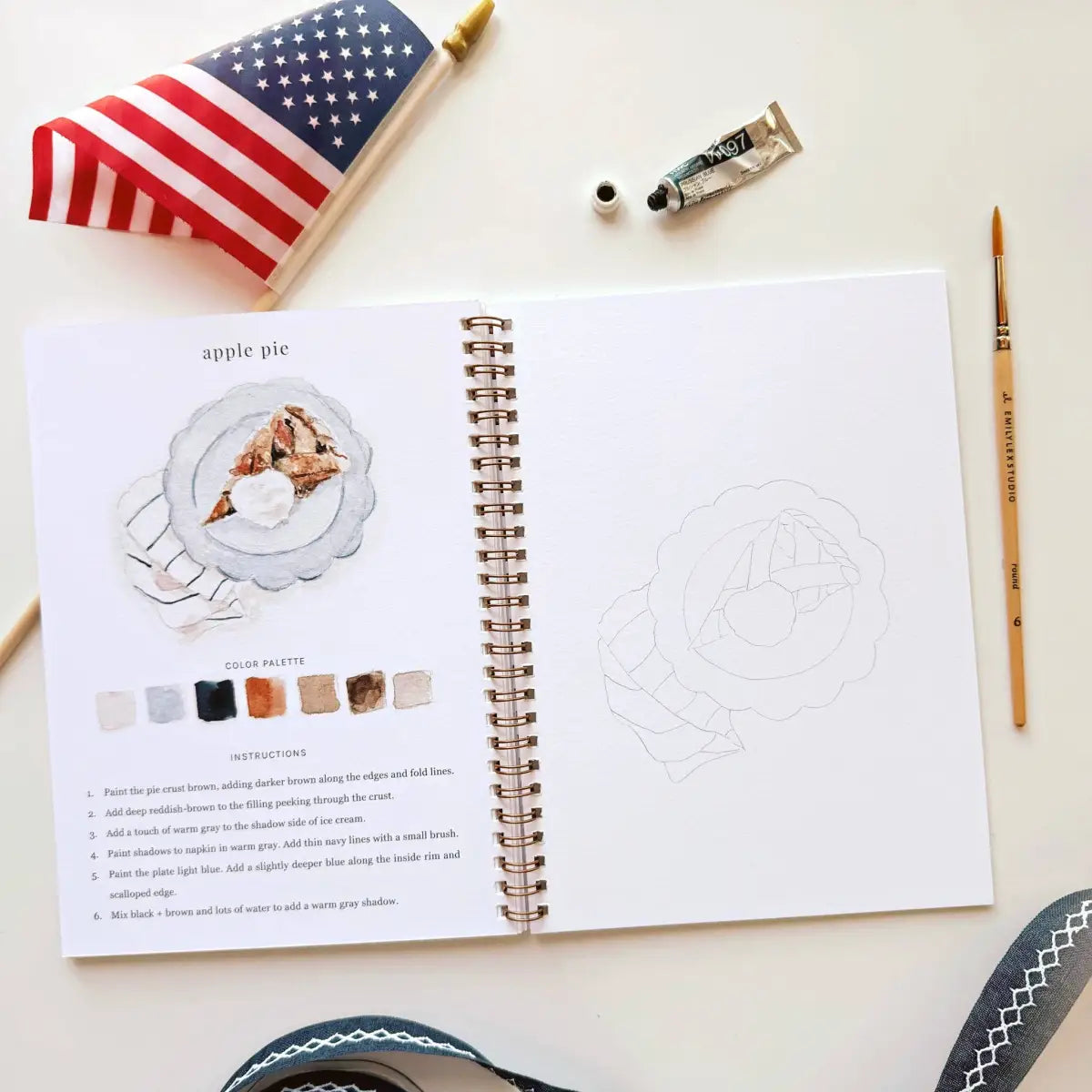 Watercolor Workbook - Americana - Emily Lex - emily lex studio