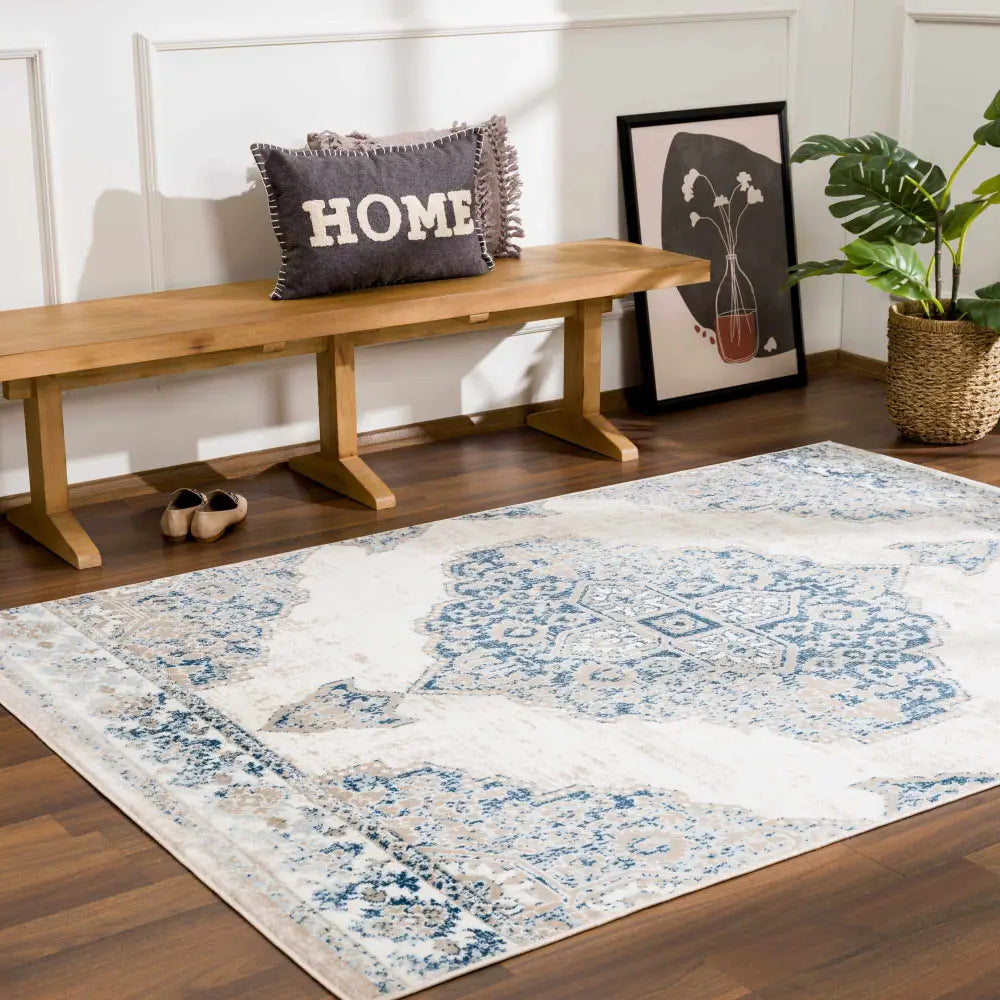 Amir Blue Medallion Area Rug - Boutique Rugs