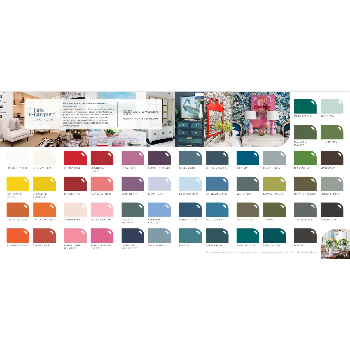Amy Howard LuxeLacquer - Color Card - Amy Howard At Home