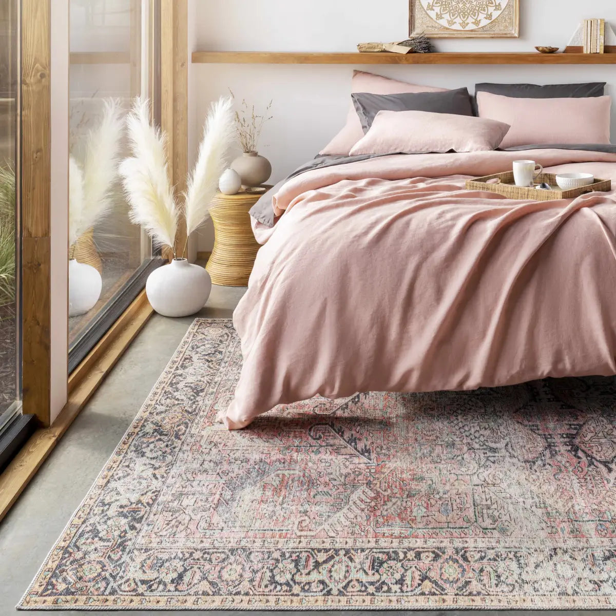 Anahawan Persian Style Washable Area Rug - Boutique Rugs