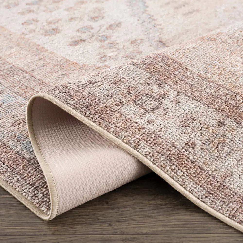 Analu Peach Washable Area Rug - Boutique Rugs