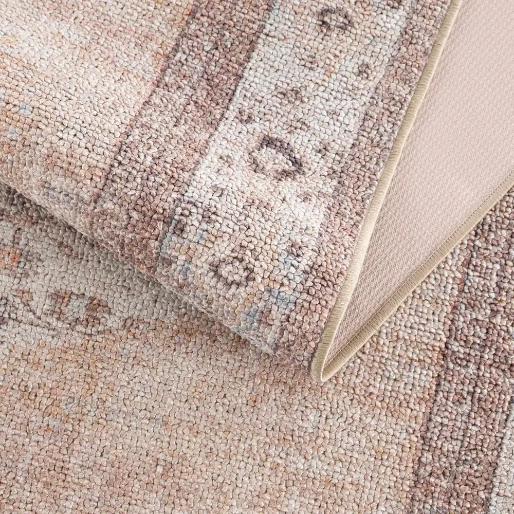 Analu Peach Washable Area Rug - Boutique Rugs