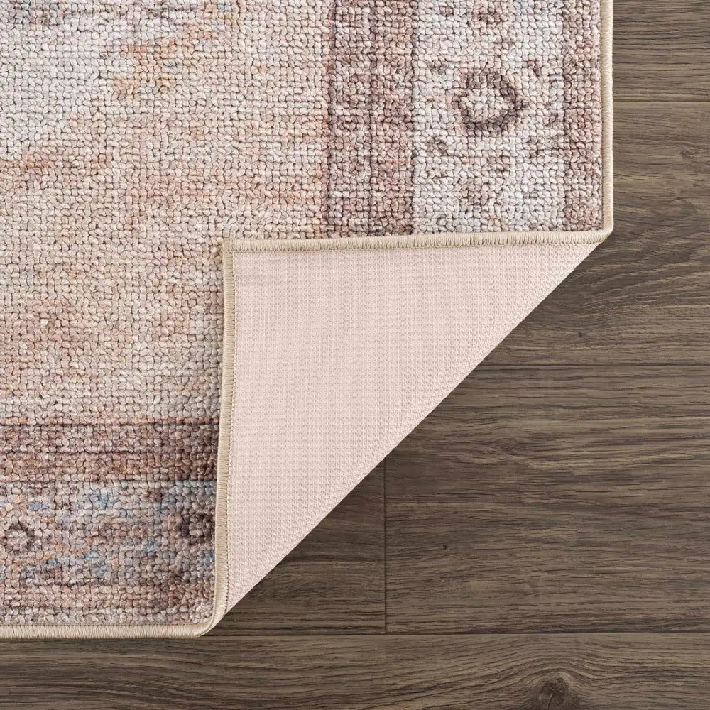 Analu Peach Washable Area Rug - Boutique Rugs