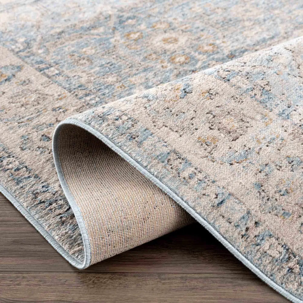 Anana Silver Blue & Beige Area Rug - Clearance - Boutique Rugs