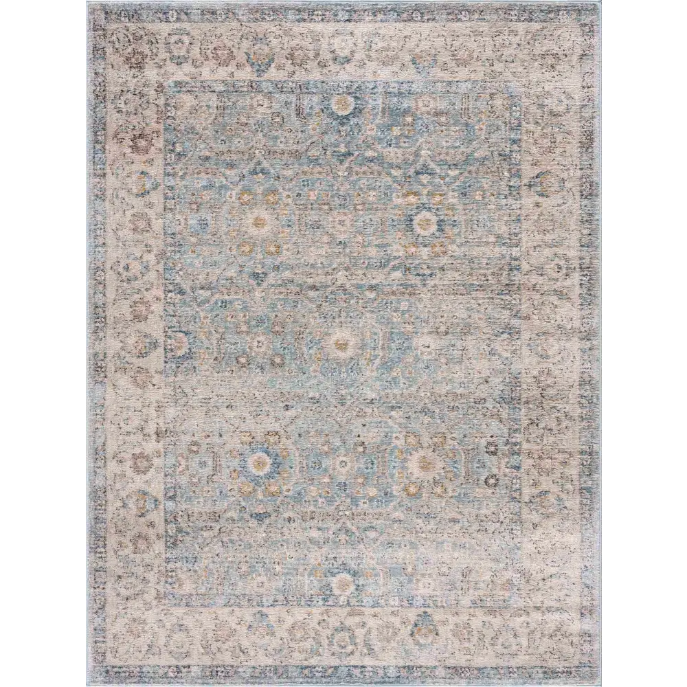 Anana Silver Blue & Beige Area Rug - Clearance - Boutique Rugs