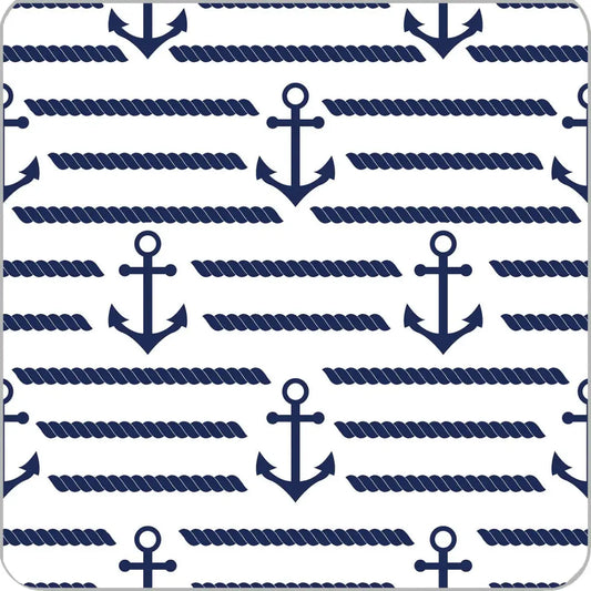 Anchor Stripe Paper Coasters Set of 20 - WH Hostess Social Stationery