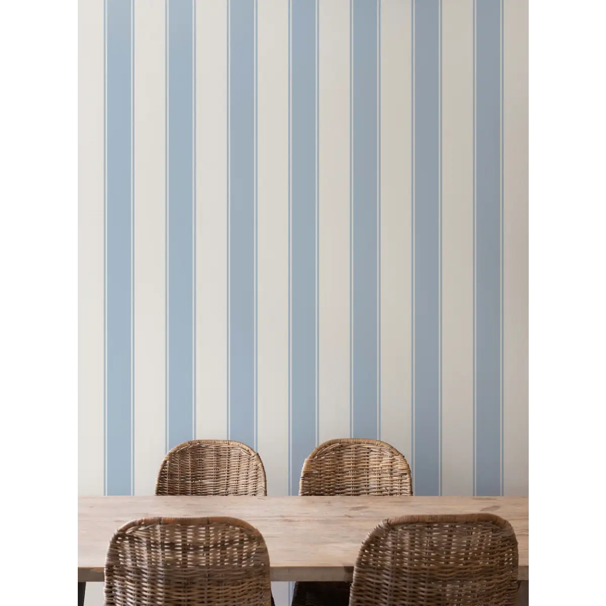 Andy Wallpaper - Bold Ticking Stripe - by Hufton Studio - Loomwell Home Goods