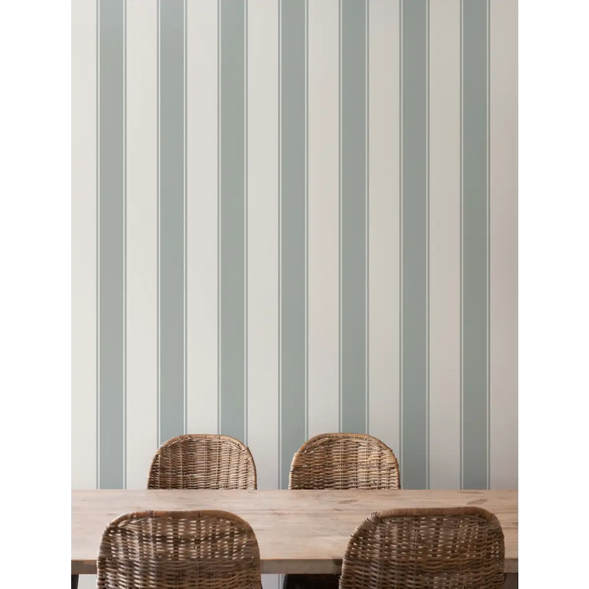 Andy Wallpaper - Bold Ticking Stripe - by Hufton Studio - Loomwell Home Goods