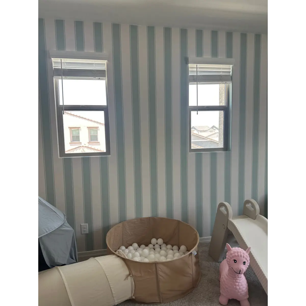 Andy Wallpaper - Bold Ticking Stripe - by Hufton Studio - Loomwell Home Goods