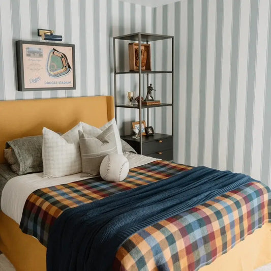 Andy Wallpaper - Bold Ticking Stripe - by Hufton Studio - Loomwell Home Goods