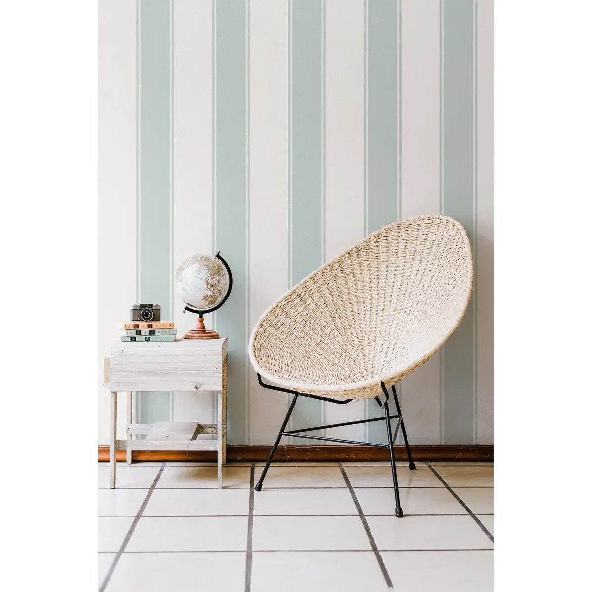 Andy Wallpaper - Bold Ticking Stripe - by Hufton Studio - Loomwell Home Goods