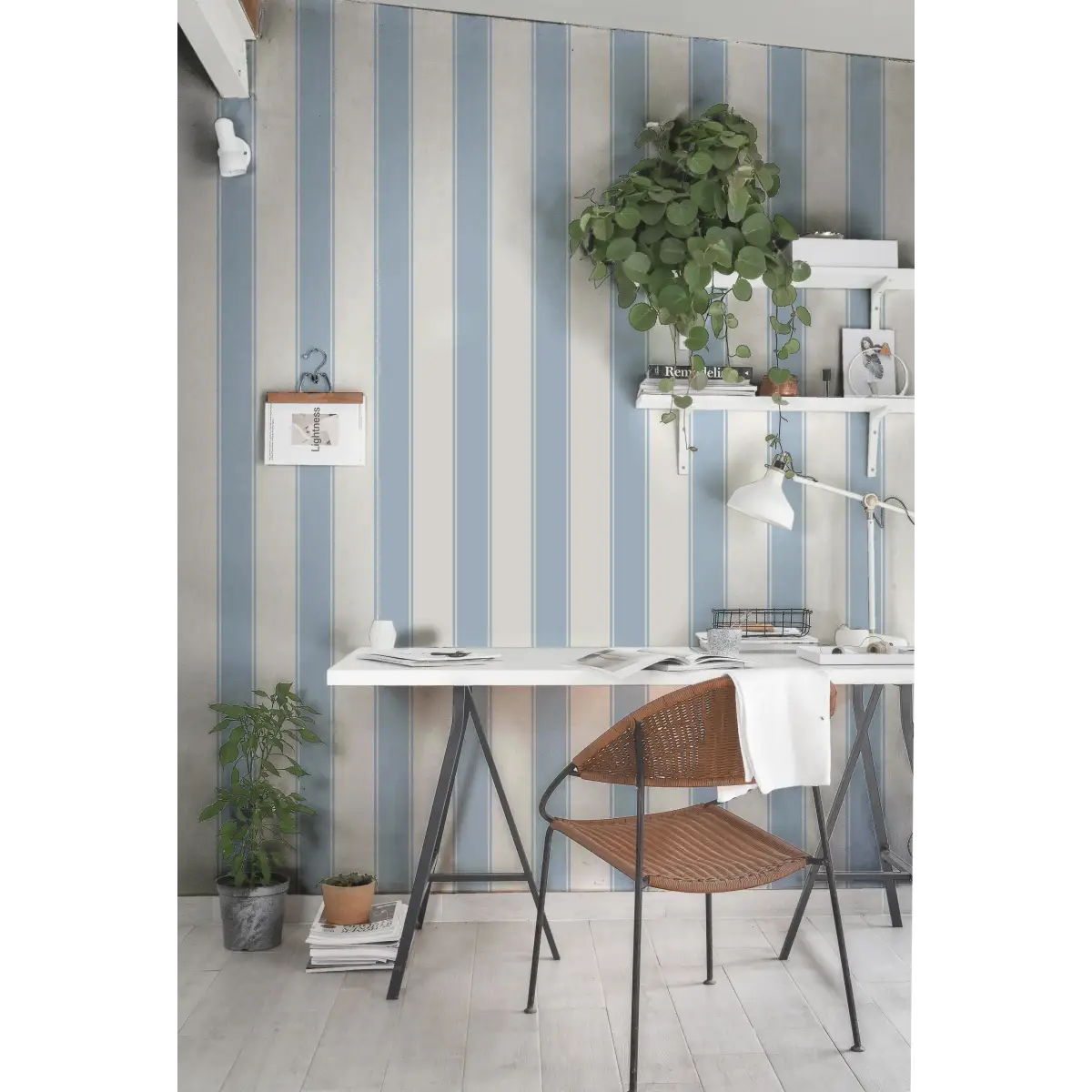 Andy Wallpaper - Bold Ticking Stripe - by Hufton Studio - Loomwell Home Goods