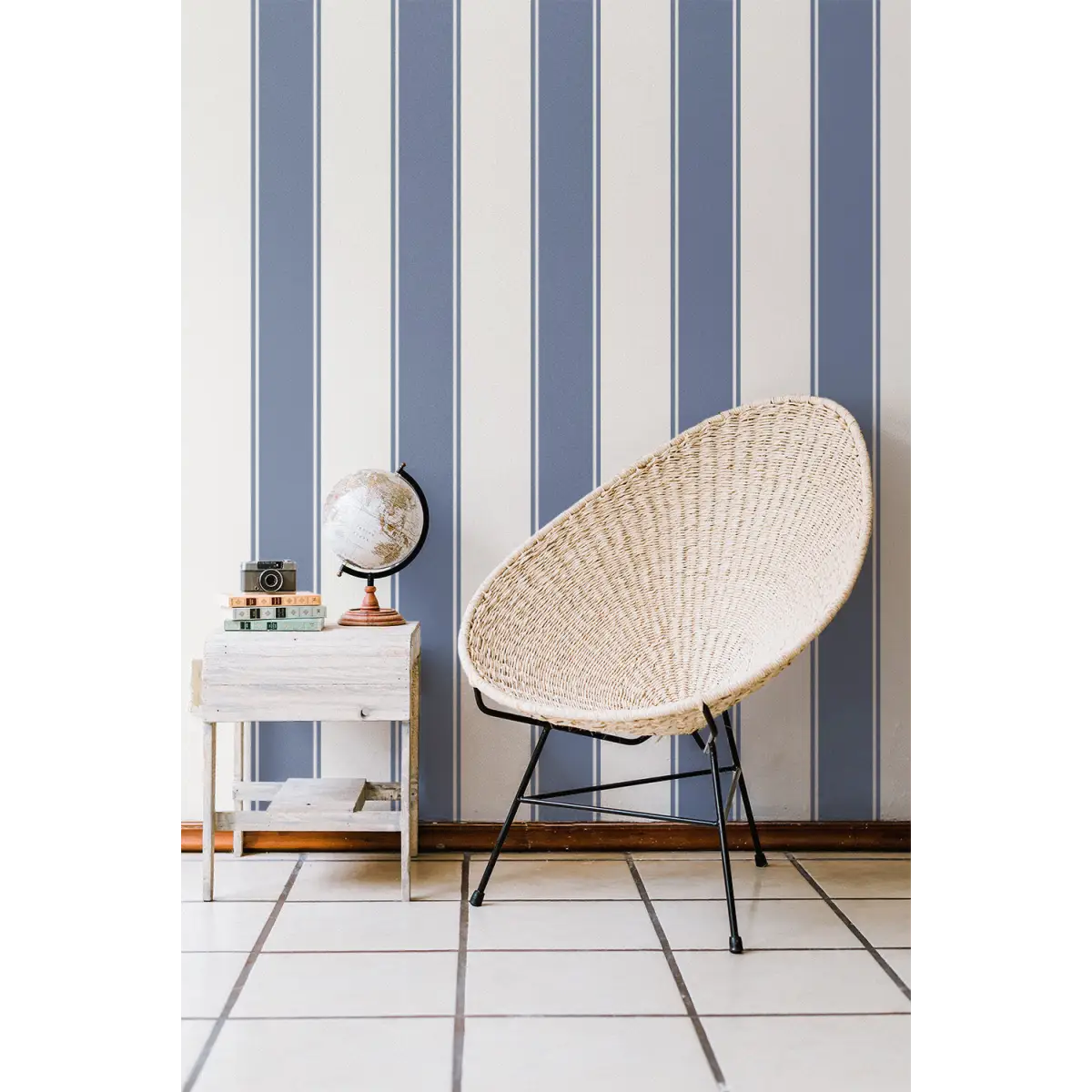 Andy Wallpaper - Bold Ticking Stripe - by Hufton Studio - Loomwell Home Goods