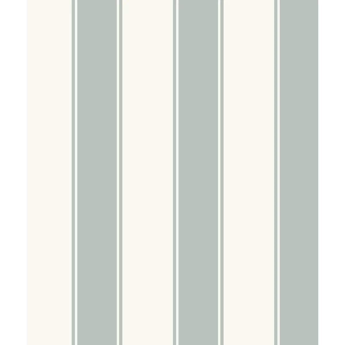 Andy Wallpaper - Bold Ticking Stripe - by Hufton Studio - Sample 1 foot by 1 foot / Dusty Blue - Loomwell Home Goods