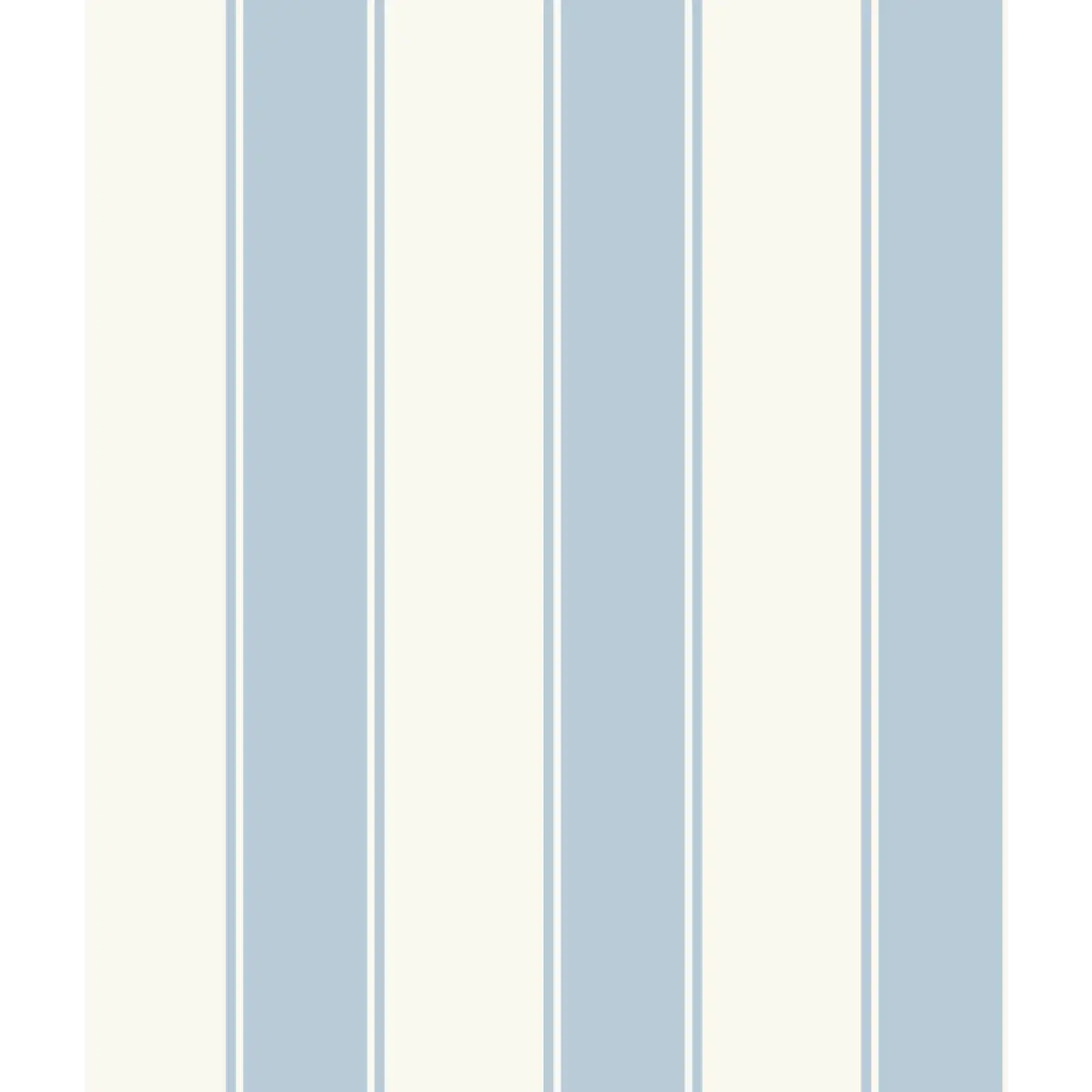 Andy Wallpaper - Bold Ticking Stripe - by Hufton Studio - Sample 1 foot by 1 foot / Light Blue - Loomwell Home Goods