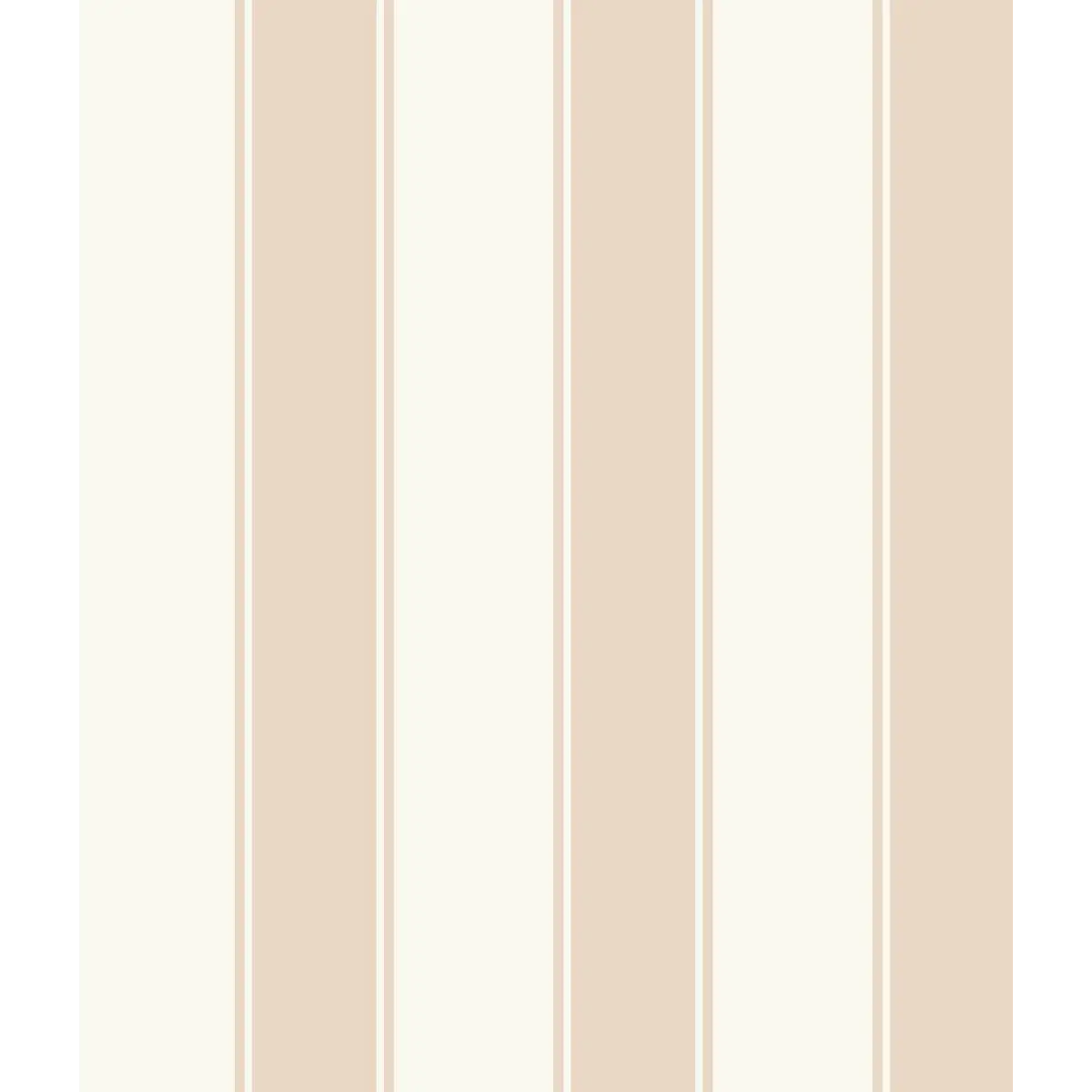 Andy Wallpaper - Bold Ticking Stripe - by Hufton Studio - Sample 1 foot by 1 foot / Peach - Loomwell Home Goods
