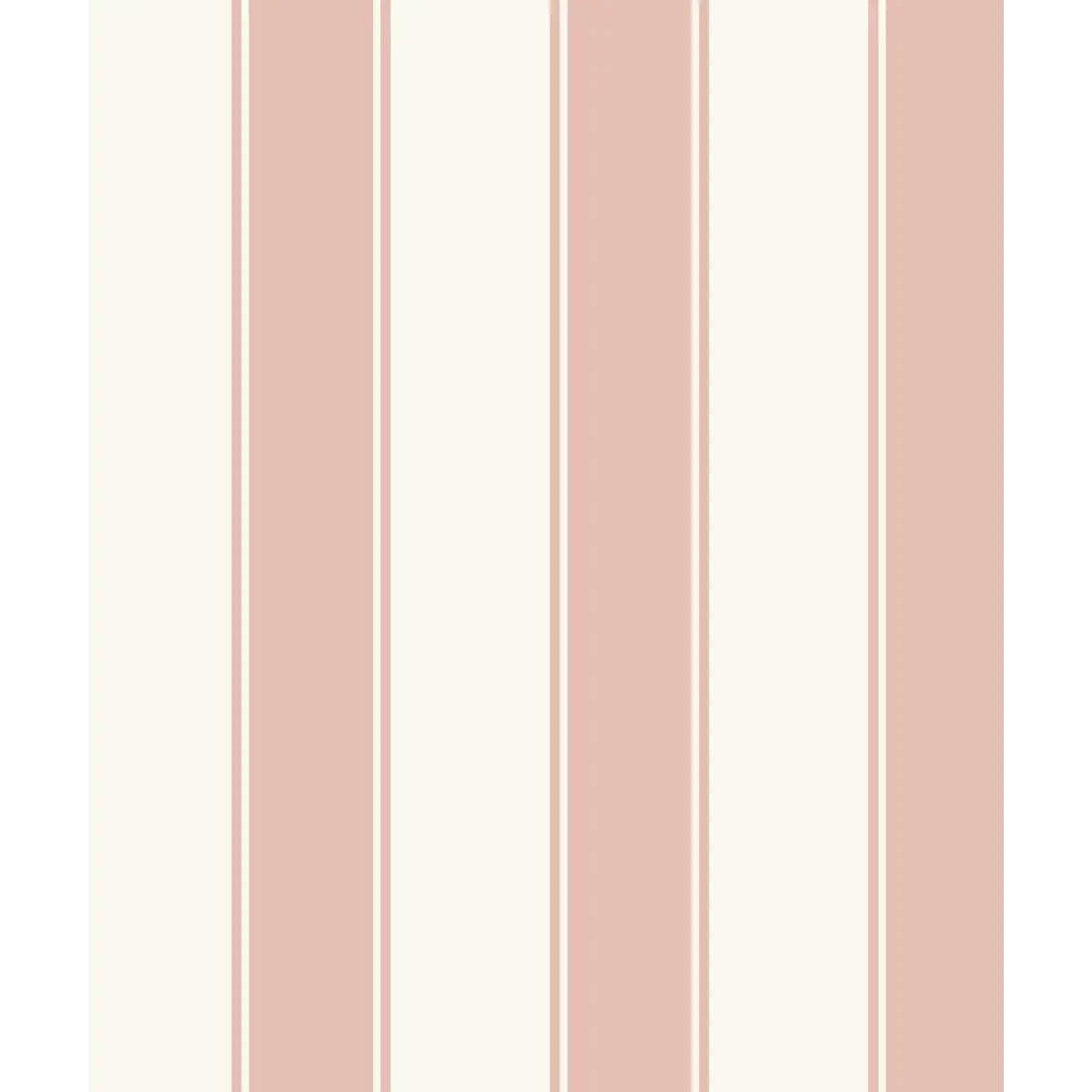 Andy Wallpaper - Bold Ticking Stripe - by Hufton Studio - Sample 1 foot by 1 foot / Pink - Loomwell Home Goods