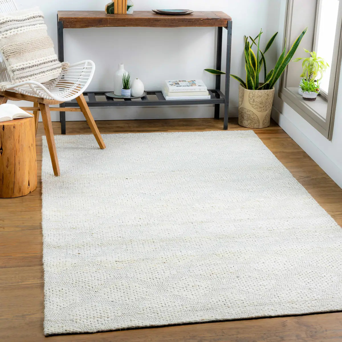 Angaston Beige Hand-Woven Jute Rug - Boutique Rugs