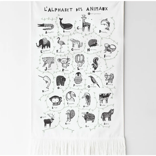Animal Alphabet Tapestry - French Edition - Wee Gallery