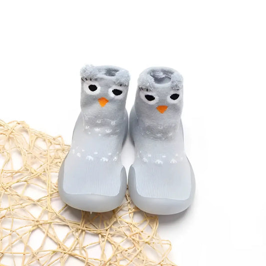 Animal Long Shoe Socks - Owl - 0-6 Months - Grookz Shoes